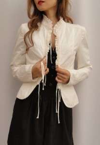 BNWT Zara Off White Lace Cotton Jacket    UK8 /36 Small  