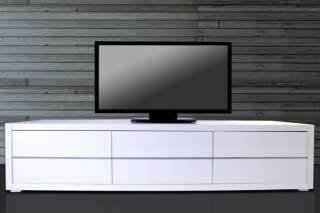 Design Lowboard SKYLINE hochglanz weiss 3 Schubkästen Sideboard TV 