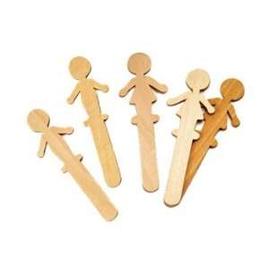  16 Pack CHENILLE KRAFT COMPANY PEOPLE SHAPED WOOD CRAFT 16 