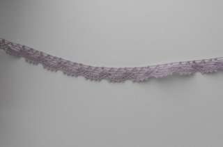 12mm Lilac Scallop Edge Crochet Lace Ribbon Trim Metre  
