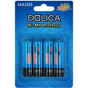  Dolica 4AA2500 4 pack AA rechargeable batteries Camera 
