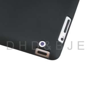 New Snap on Black Case Work with iPad 2 Smart Cover Hard TPU Back 