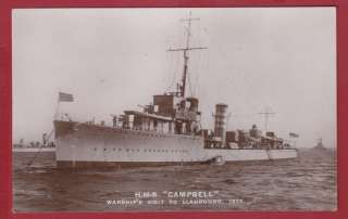 HMS CAMPBELL WARSHIPS VISIT TO LLANDUDNO 1925  