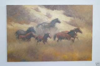 Robert K. White original oil painting   Running Free  