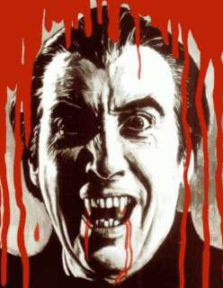 Dracula horror movie T SHIRT vampire Lee Cushing blood  