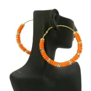 Basketball Wives POParazzi Inspired Rondelle 70mm Hoop Earrings Oran 