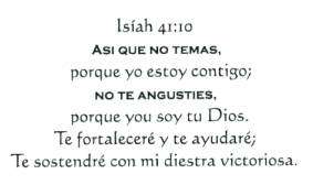 ISAIAH 4110 in SPANISH bible verse UM rubber stamp #11  