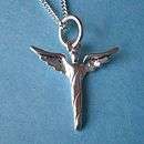 guardian angel pendant necklace by lullaby blue   