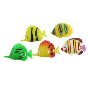   Pcs Manmade Plastic Swimming Ornament Fish for Aquarium: Pet Supplies