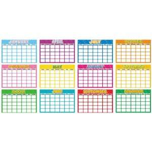 Month Calendar Blank on Amazon Com  Scholastic Teacher S Friend 12 Months Blank Calendar