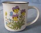 Pansies Pansy Flowers Floral Stoneware Ceramic Coffee Mug Cup