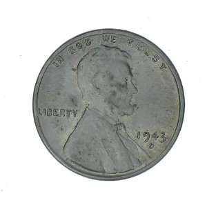  Lincoln Steel Cent Penny Coin 1943 D Uncirculated Sports 