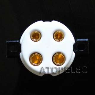 1pc Teflon 4pin Tube Socket Gold Pin 300B 2A3 801  