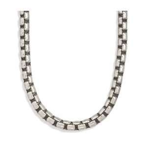 925 Sterling Silver 9 Oxidized Extra Large Box Chain Bracelet