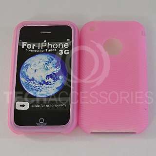 Hot Pink iPhone 3G S radial silicone skin case  