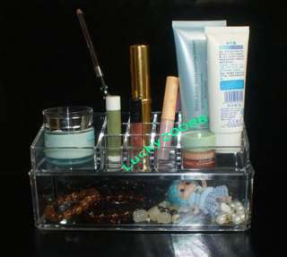 Clear Acrylic Cosmetic Organizer Makeup case Drawers Jewelry Storage 