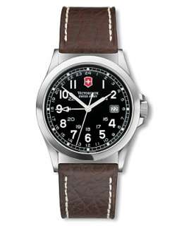 Victorinox Swiss Army Watch, Mens Brown Leather Strap 24798