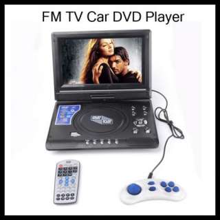 LCD Remote Control Car DVD Player TV FM 180 Rotation  