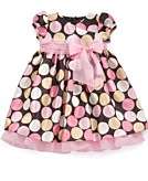 Macys   Bonnie Jean Baby Girl Dress, Polka Dot Shantung customer 