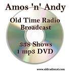 AMOS and ANDY Old Time Radio  DVD 338 Shows Classic Comedy Series 