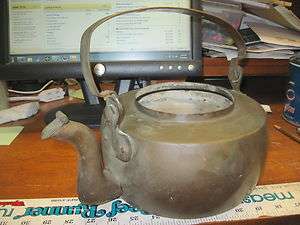 antique copper tea kettle dovetail early 1800s primitve american 