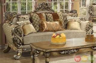 Formal Sofa & Love Seat Antique Style Traditional Living Room Set HD 