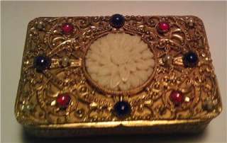 Antique French Ornate Patch Snuff Box Casket  