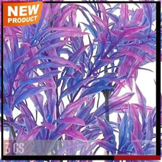 Aquarium Fish Tank Beauty New Fish Purple Wheat Shape Plastic Plants 