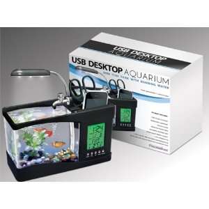  USB Desktop Aquarium Clock with Many Extra Features Toys 