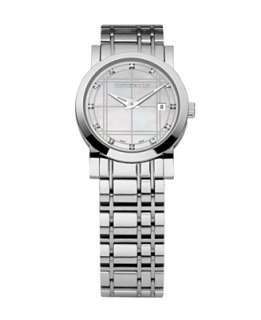 Burberry Timepiece, Womens Diamond Accent Stainless Steel Bracelet 