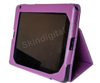 For VIZIO 8 Tablet Purple Leather Case Cover With Stand  