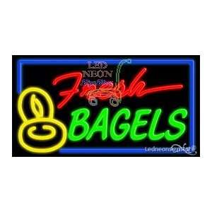  Fresh Bagels Neon Sign 20 Tall x 37 Wide x 3 Deep 