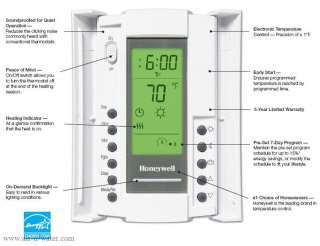 Honeywell Digital 7 Day Programmable PRO Thermostat White Programable 