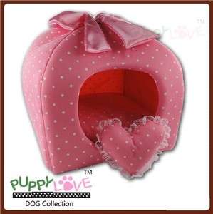 Pink Princess Pet Dog Cat Soft Bed House Tent Small+toy  