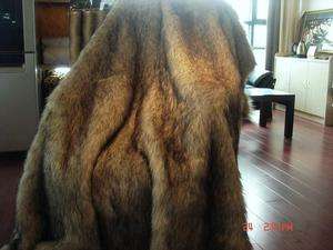 Faux Fur Blanket Faux Wolf Fur / Coyote Fur Small Size  