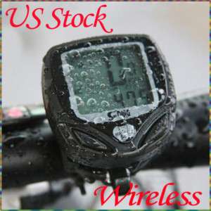 Wireless LCD Bicycle Odometer Speedometer Bike Computer  