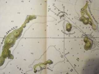 Rare Boston Harbor Revolutionary War Map Desbarres  