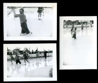 40s PHOTO DOUBLE AMPUTEE HANDICAPPED BOY ICE SKATES  