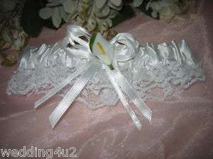 Garter Wedding Supplies Bridal TOSS CALLA LILY WHITE  