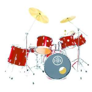  HB Drums Predator7 Pc Drum Set Complete Sale Candy Apple 
