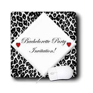   White Leopard Bachelorette Party Invitation   Mouse Pads: Electronics