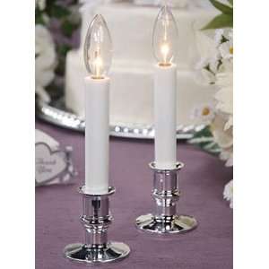  Silver Battery Candle Lamps   Set of 2 Health & Personal 