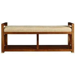   Furniture Continuum Bed End Bench, Candlelight Cherry