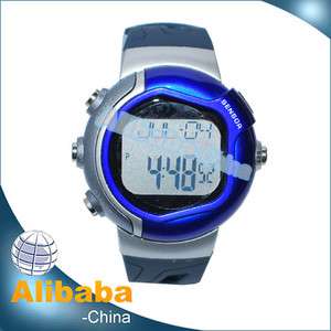 Calorie Counter Pulse Heart Rate Monitor Watch blue  