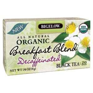 Bigelow Tea, Organic Breakfast Blend Decaffeinated Tea 20 / Box 