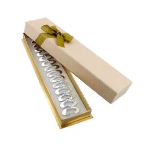  Beige Bracelet Box with Gold Bow Jewelry