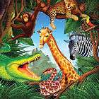 safari party giraffe zebra monkey luncheon napkins expedited shipping 