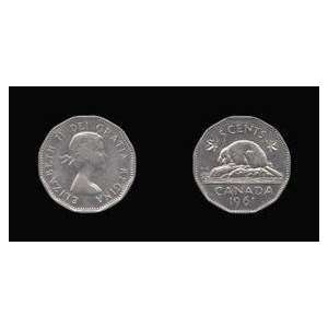  Scarce 1955 Canadian Nickel    Very Fine+ 