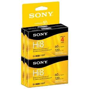  Sony Hi8 Camcorder 8mm Cassettes 120 Minute (4 Pack 