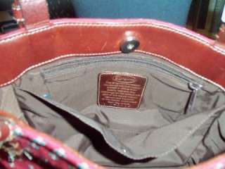 Brighton Leather+Cloth Shoulder Handbag Red 072285  